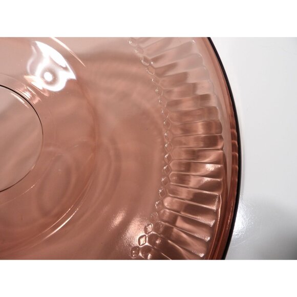 Purple Brown Glass Scalloped Decorative Serving Platter Cake Dessert Sandwiches - Picture 7 of 10